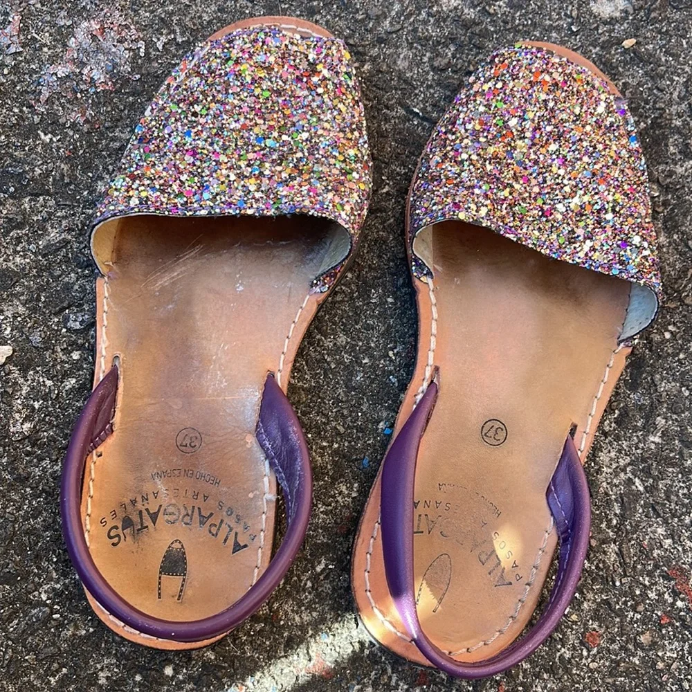 Alparpargatus glitter flats size 37 made in Spain 🇪🇸 - Picture 6 of 9